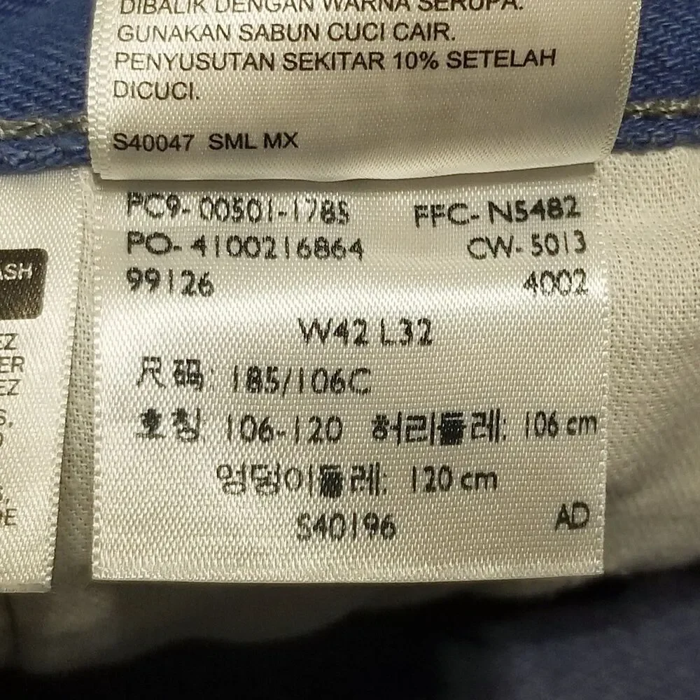 Levi's 501 XX Jeans Men Size 42x32 Royal Blue Vintage Denim Button Fly (39x30)